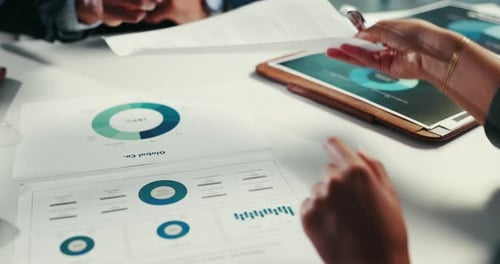 Contract, finance or signature with hands of business person in office for legal agreement