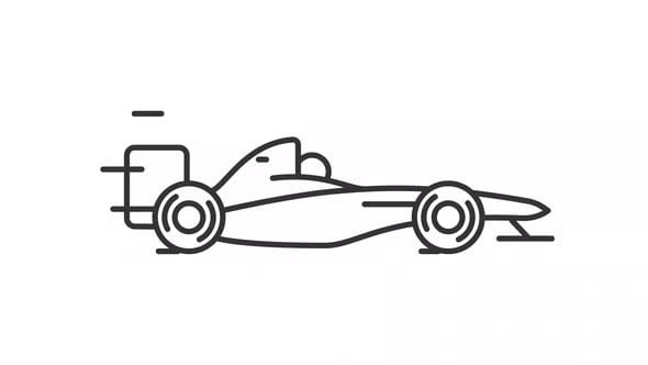 Animated formula one racing icon, Elements Motion Graphics ft. racing ...