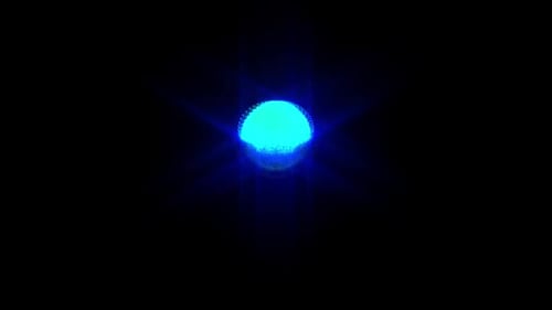 Futuristic Glowing Particle Rings Loop Background