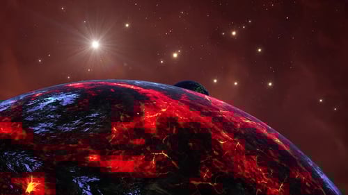 Exoplanet with Lava Rifts