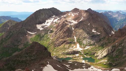 Sunlight Peak, Windom Peak, Twin Lakes, vue sur le sentier du mont Eulos, nord du Colorado, bassin de Chicago, matin