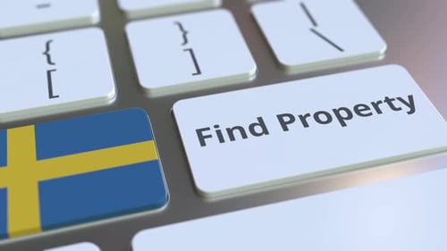 Find Property Text and Flag of Sweden on the Keyboard