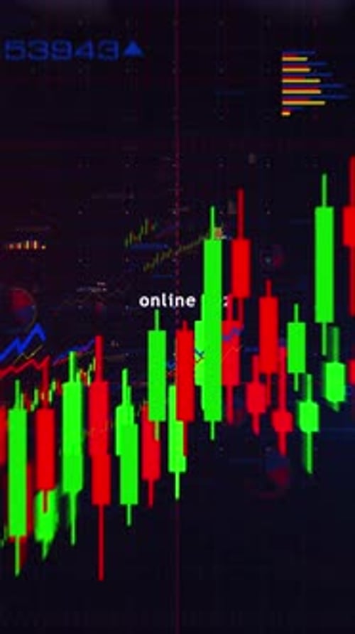 Big data charts and graphs diagram vertical video