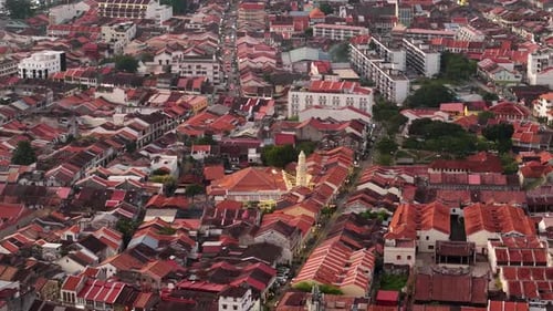 Aerial View Over Macallum Street And Residential Flats