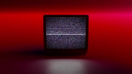 Vintage CRT Television Static Effect