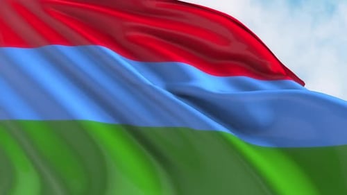 Realistic Waving Flag Seamless Loop Background Animation