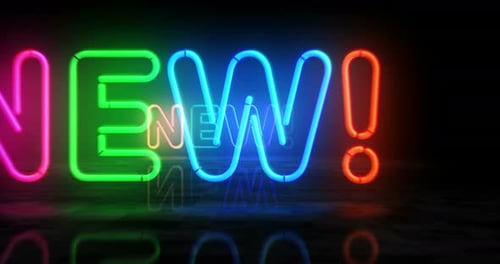 New and innovation neon symbol 3d flight between