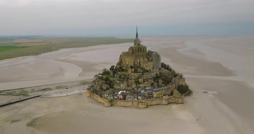 Fly Over Mont SaintMichel One of Europe's Most Unforgettable Sights Located in the Bay Where