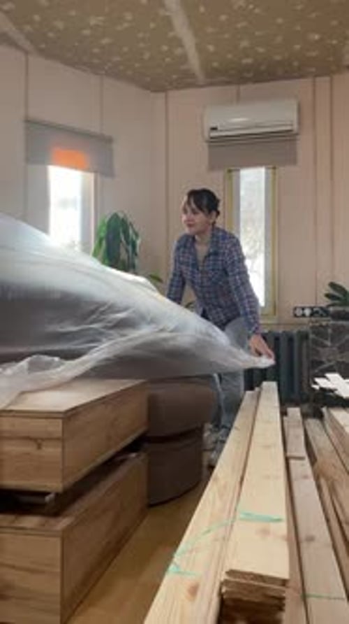 Woman DIY in home improvement
