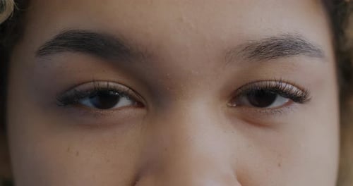 Woman's Eyes Close-up Blinking Naturally