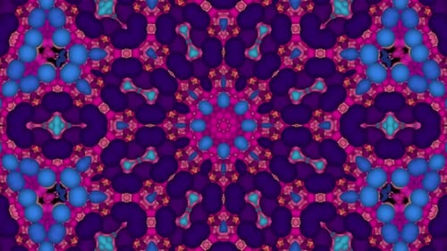 Abstract Geometric Spheres Kaleidoscope Loop Background