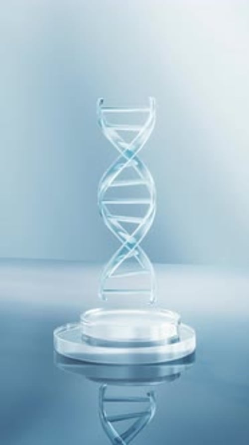 Rotating DNA Double Helix for Medical and Scientific Projects