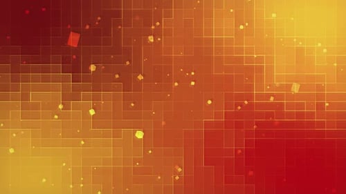 Animated Abstract Grid with Floating Cubes Background