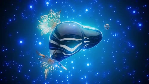 Abstract 4K animation of a liver