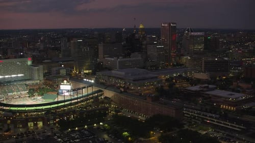 Baltimore Sunset Aerial View