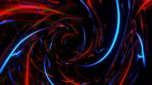 Red And Blue Tunnel Of Colored Neons Background Vj Loop In 4K