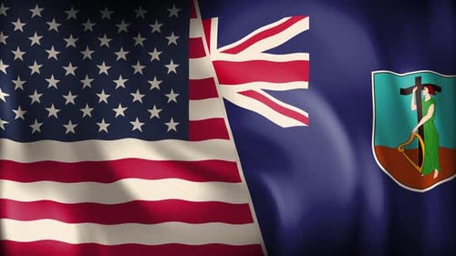 Usa And Montserrat Background Loop