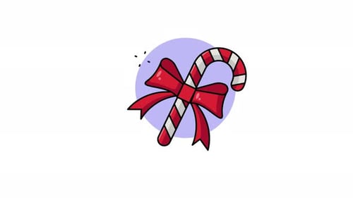 christmas candy icon animation illustration motion graphic video