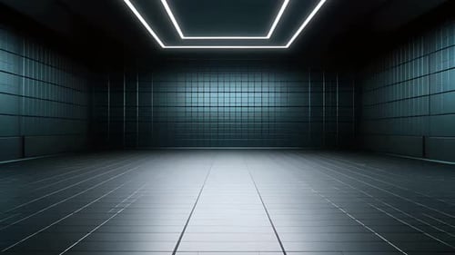 Futuristic Dark Stage Room Animation Background