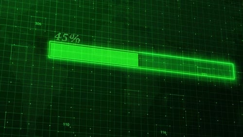 Animation der leuchtend grünen Warteleiste