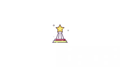 Animated Star Trophy Award Reveal Graphic