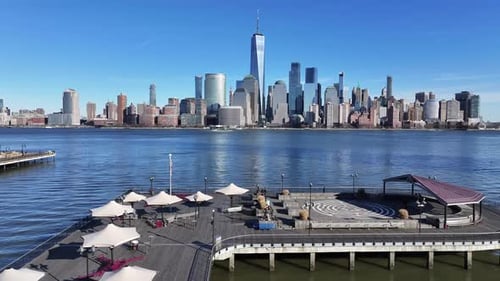 New York Skyline At Manhattan In New York United States.