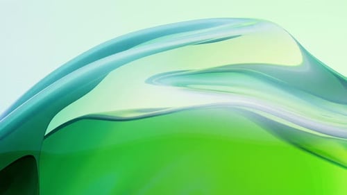 Transparentes Glas mit fließender Welle