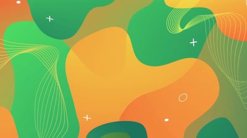 Abstract Fluid Organic Shapes Motion Background with Wavy Lines