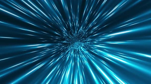 Fast Light Speed Hyper Space Jump. Abstract Sifi Vortex Background Animation. Space Tunnel Wormhole