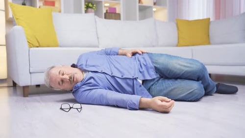 The old man who can't get up from the floor at home. Weak and helpless.