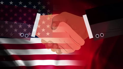 United States and China political agreements 4K
