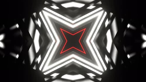 Red And White Strobe Geometric Background Vj Loop I 4K