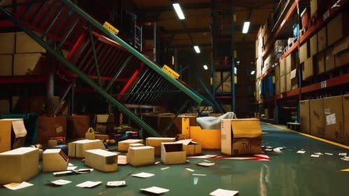 Interior of a Warehouse Storage of Retail Shop