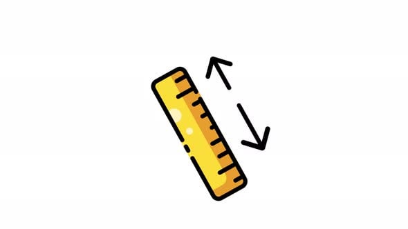 Animated Flat Design Ruler and Scale Icon, Elements Motion Graphics ft ...