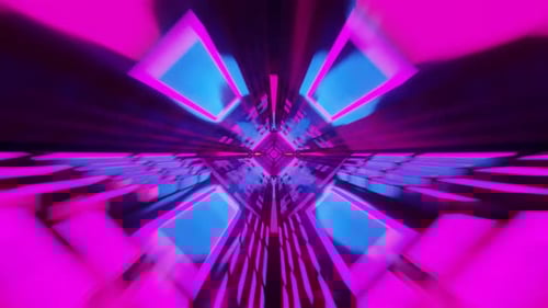 Rotating Neon Warp Tunnel