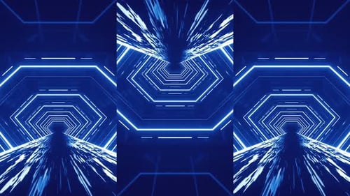 Abstract Light Motion Tunnel