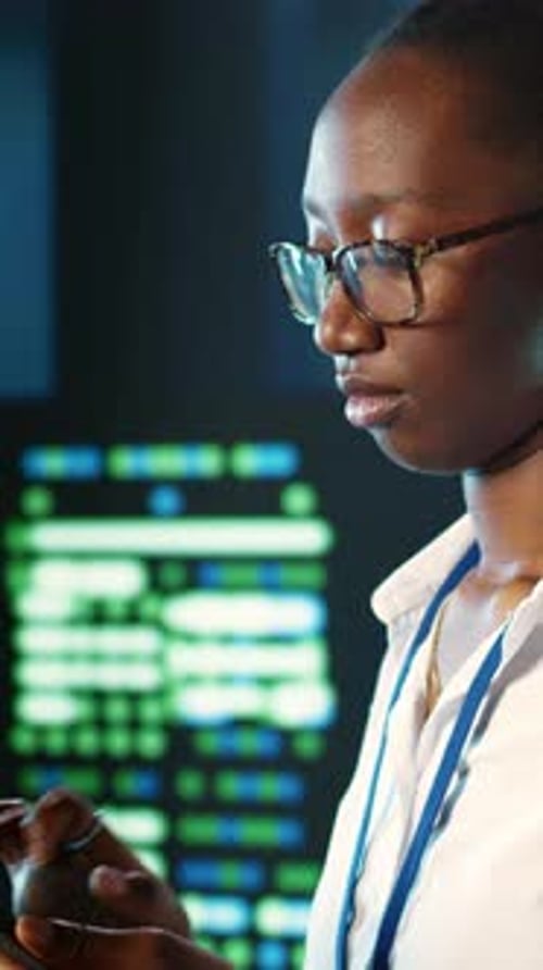 Vertical Video Supervisor Strolls Through Data Center