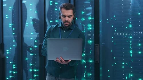 An IT Professional Specializing in Managing and Organizing Data in a HighTech Server Room