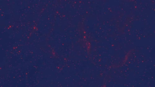 Red Glowing Galaxy Particles Animation