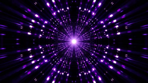 Pulsing Purple Light Tunnel Motion Background
