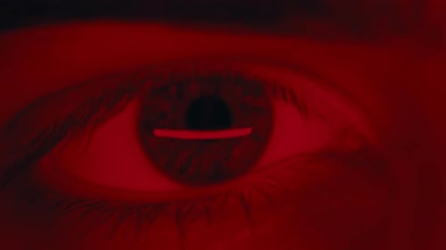 Scanlicht mit menschlichem Auge
