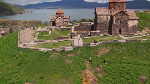 Luftaufnahme der Sehenswürdigkeiten Armeniens in