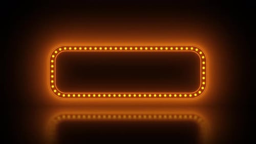 Marquee Light Board Retro Neon Sign Abstract Banner or Signboard Modern Frame Background Light Board