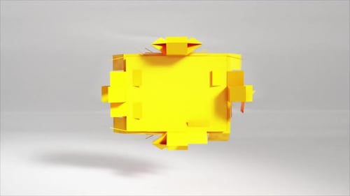 Yellow Unfolding Cube