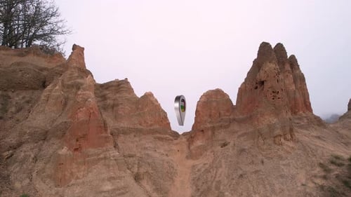 Modern 3D Location Pin Displaying National Country Flags