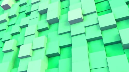 3D-Würfelhintergrund Mint