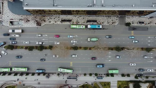 Luftbild des Verkehrs
