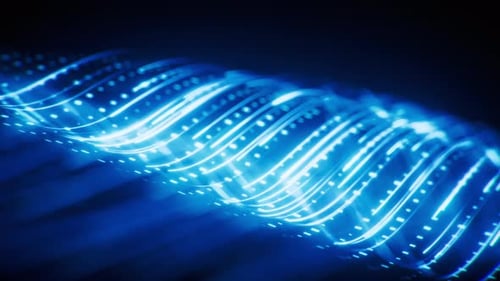 Flowing curve lines with technical board background