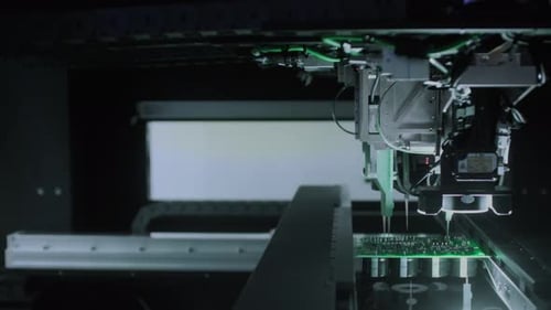 Automated Machine Assembling Electronic Circuit Board