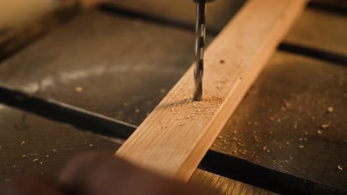 Drilling Into Wood With Drill